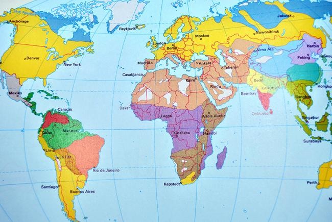 World map. (Photo: City of Heidelberg)